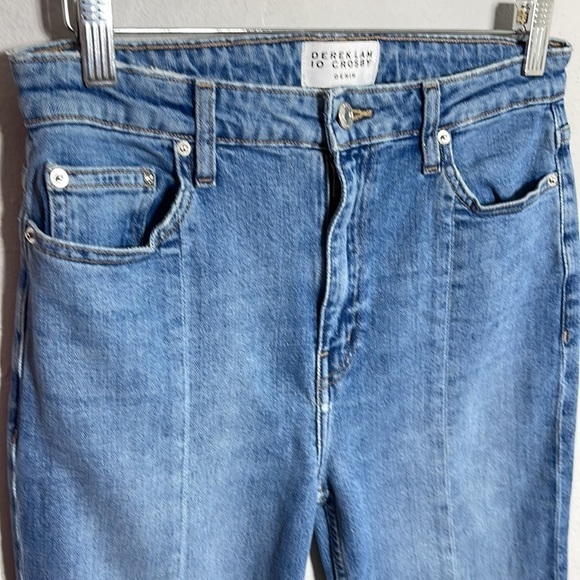 DEREK LAN 10 CROSBY Lucia Front Slit Italian Denim High Waist Jeans Size 29 - Picture 8 of 14